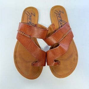 Zodiac Brown Yuma Tan Leather Slide Sandals Size 8